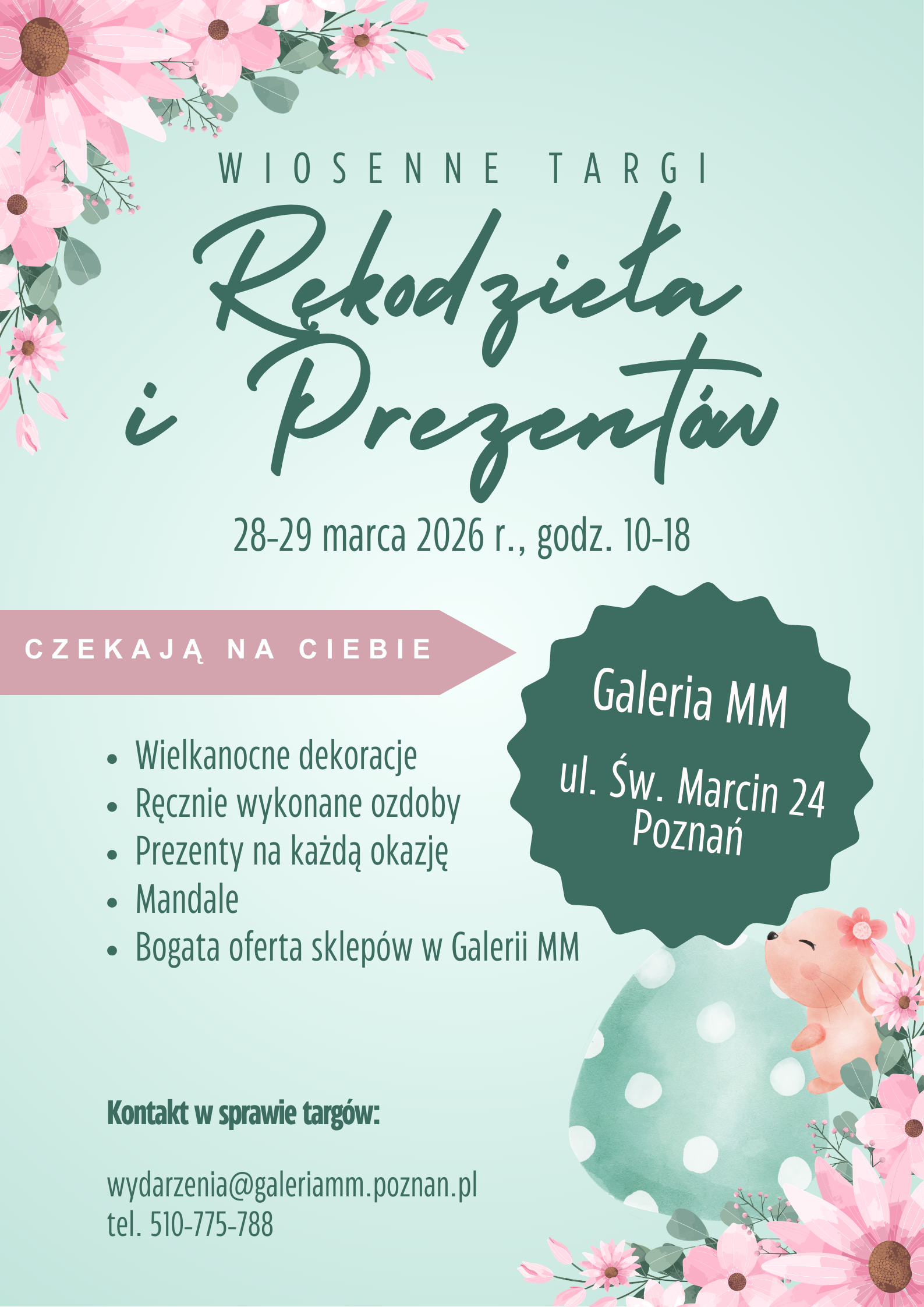 Wiosenne Targi Rękodzieła i Prezentów w Galerii MM